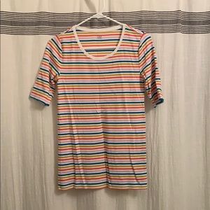 Gap maternity multi colored stripe shirt